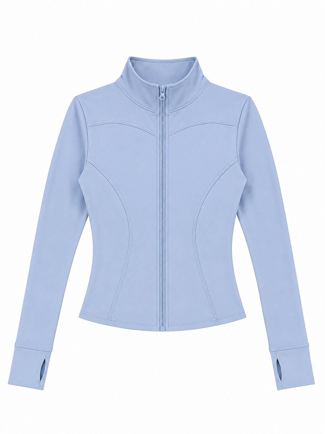 LONG AIR ZIP-UP ICE BLUE — AÉRIA 롱 집업 상품 사진