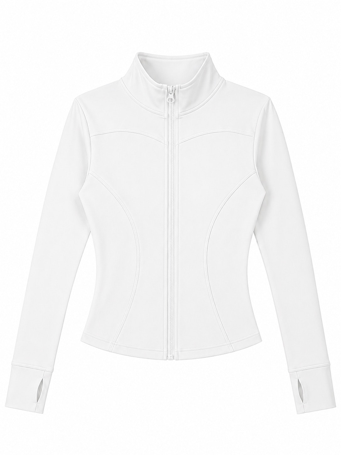 LONG AIR ZIP-UP WHITE — AÉRIA 롱 집업 상품 사진